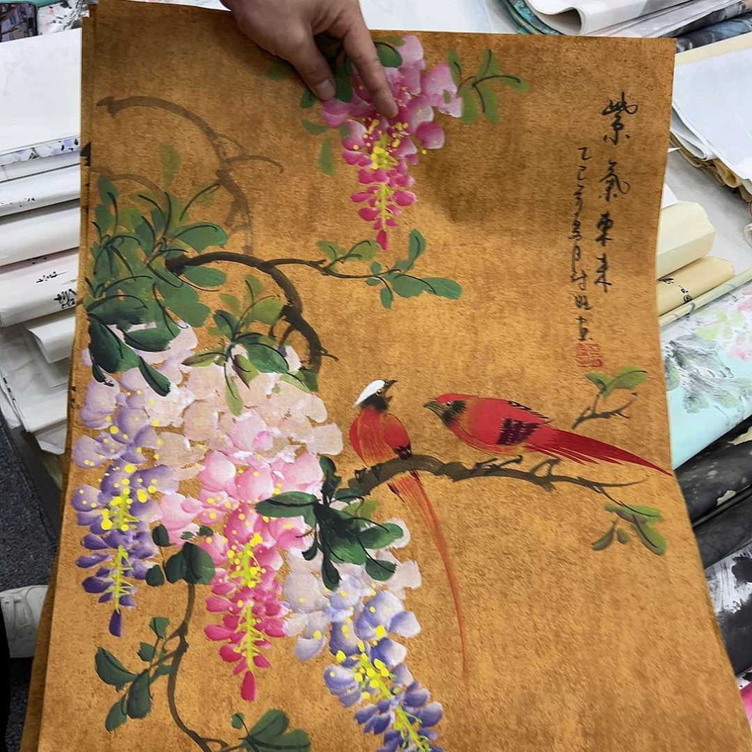 国画纯手绘字画宣纸