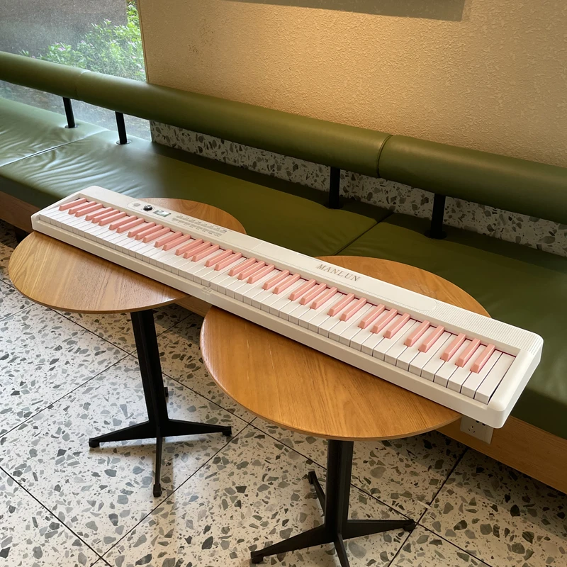 曼伦可折叠电子琴儿童幼师初学者成人专业入门88键便携式电钢琴