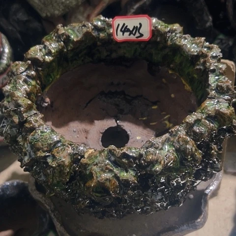 红陶粗陶花盆手工