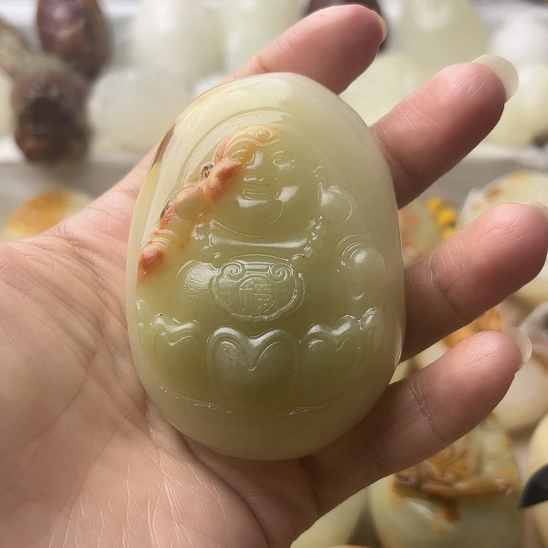 石材方解石手把摆件不退换佛