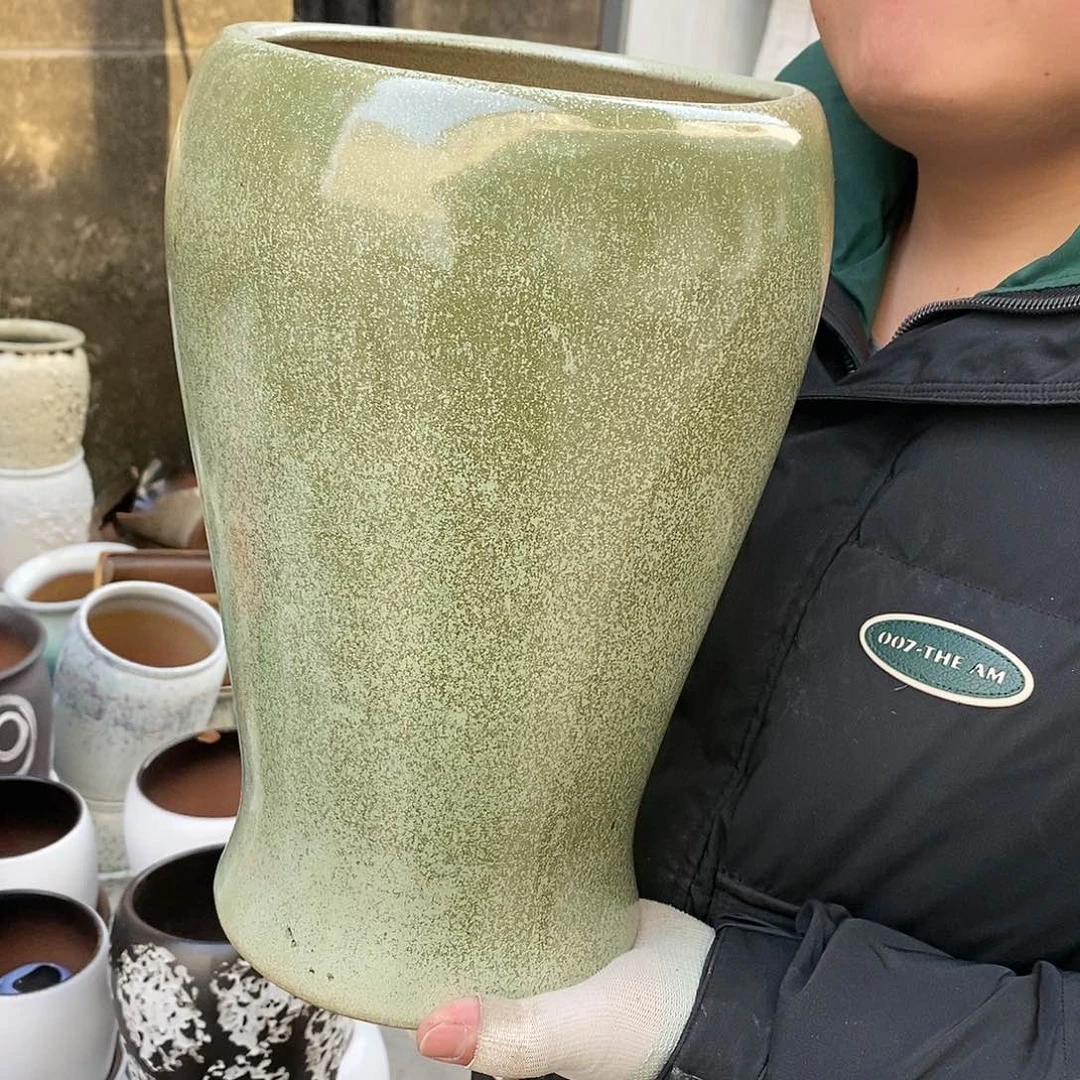 紫砂花盆正品口18高32