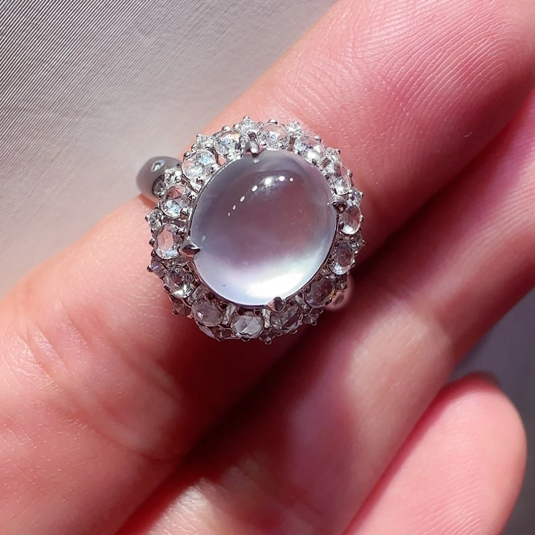 翡翠18K金镶嵌戒指戒指