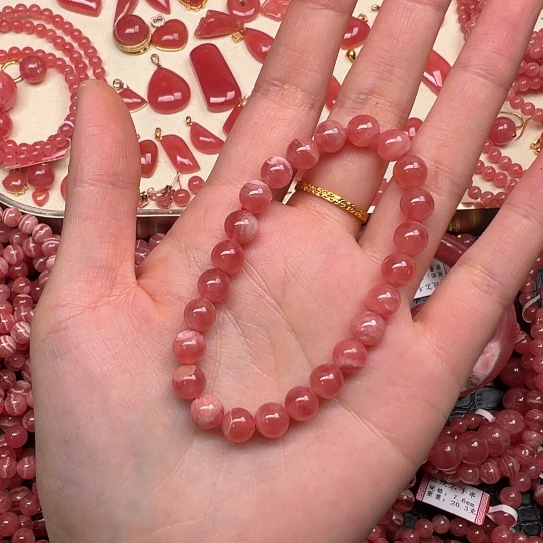 菱锰矿（红纹石）手串未镶嵌s****s