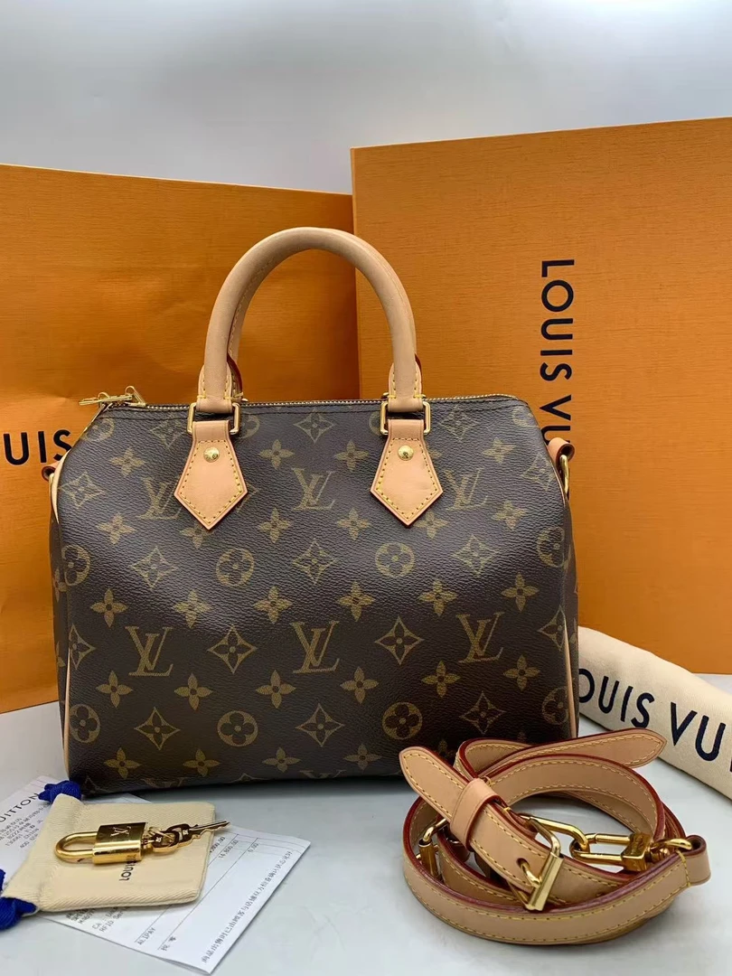 95新 LouisVuitton/路易威登 speedy25手提包单肩斜挎