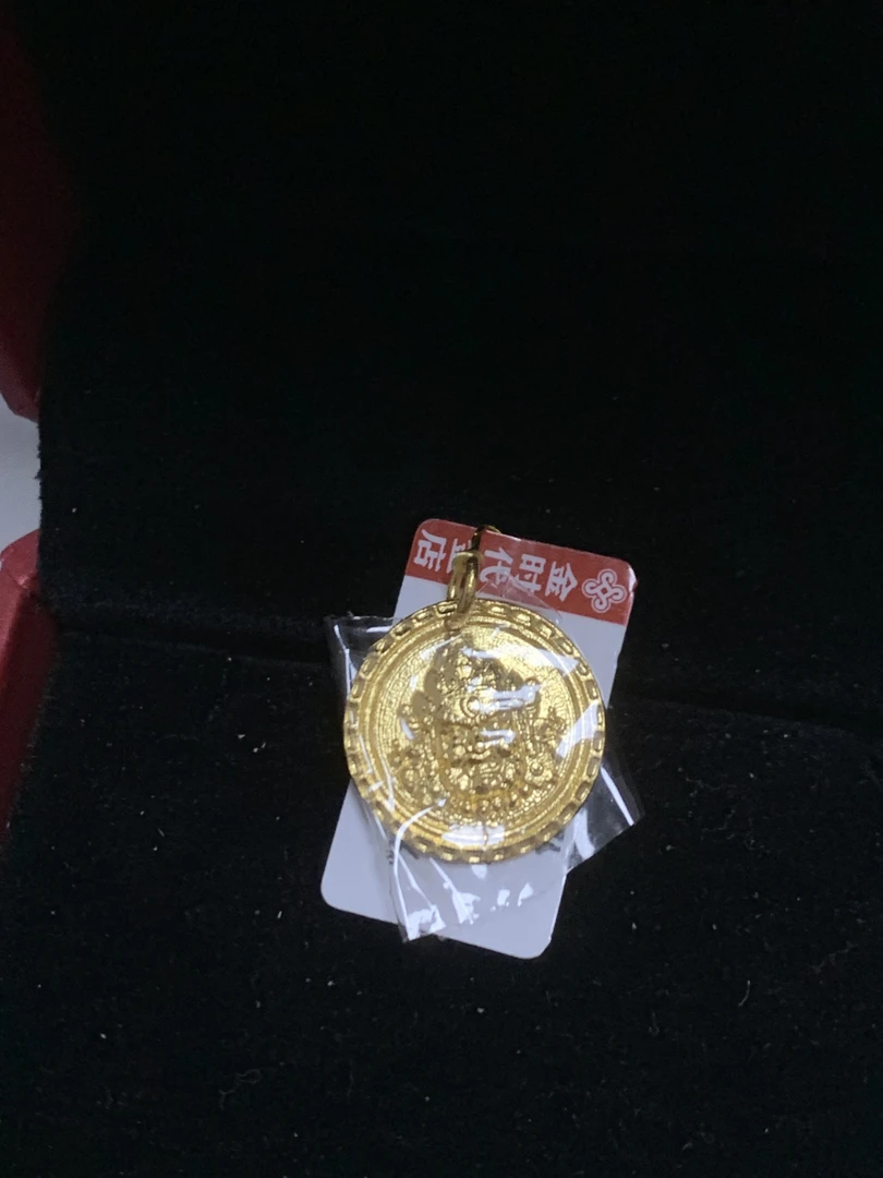 【世纪金时代】足金圆黄财吊坠