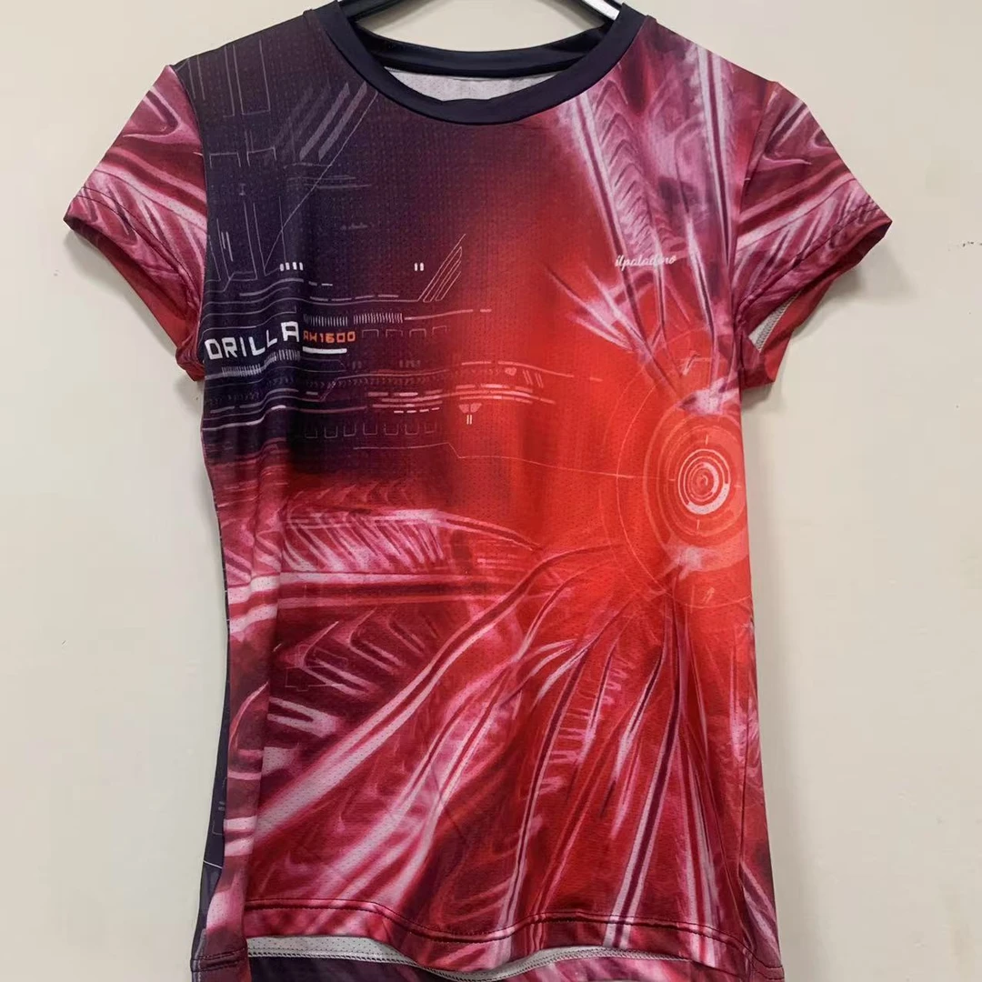 SQ 1120【红机械排汗短袖】凉感骑行自行车速干吸湿排汗运动内搭