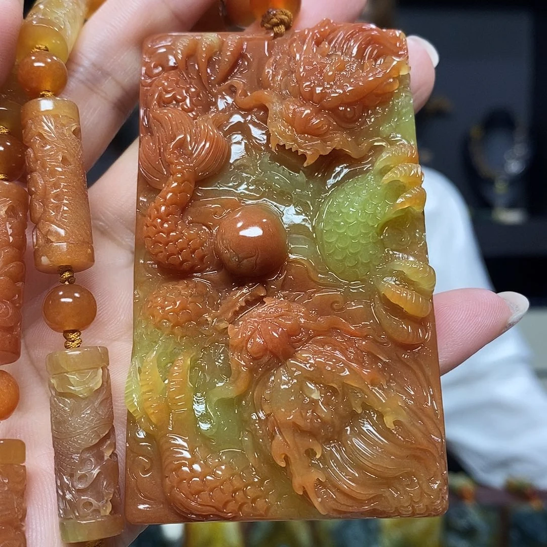 未镶嵌岫玉挂件吊坠项链