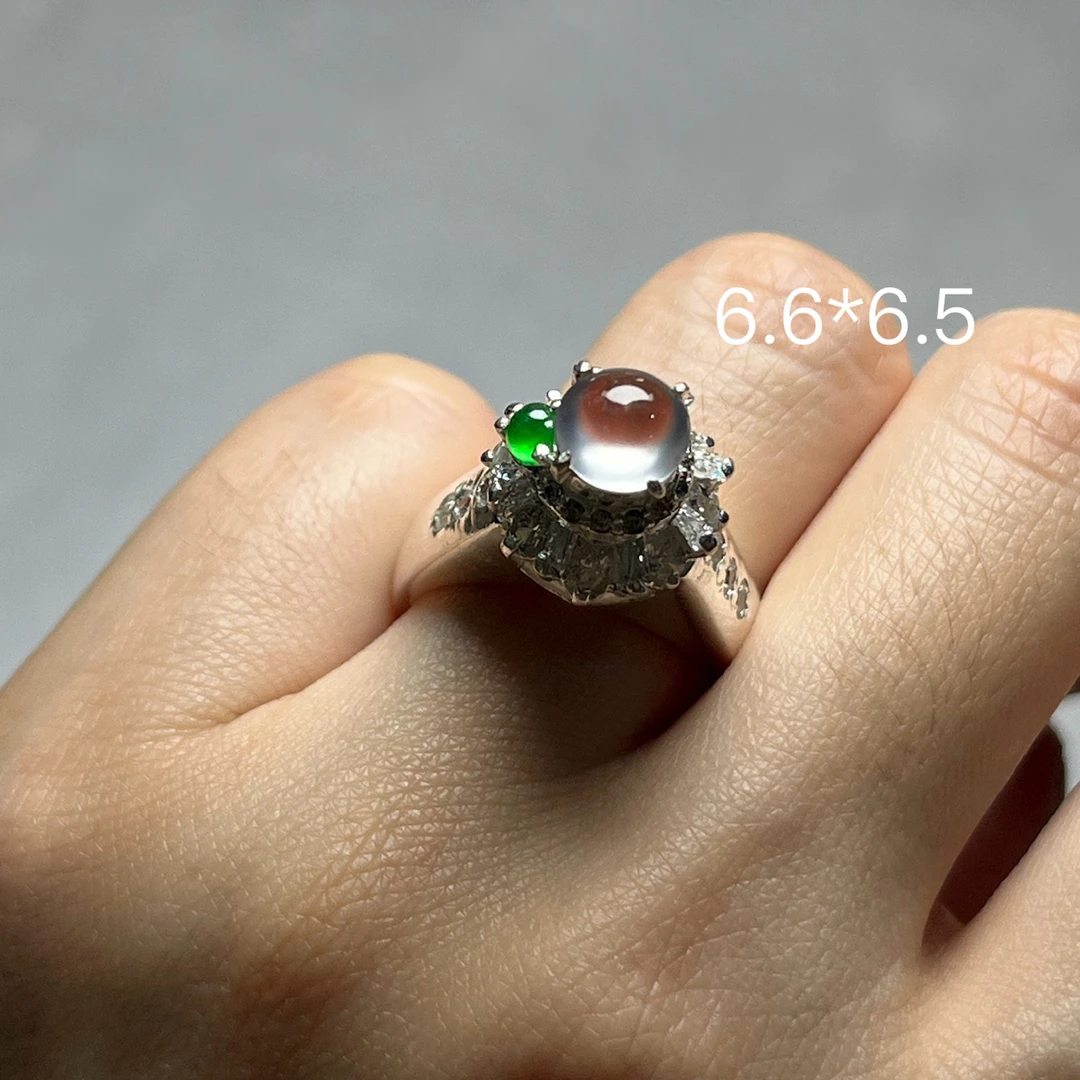 A货翡翠铜托蛋面下单联系客服