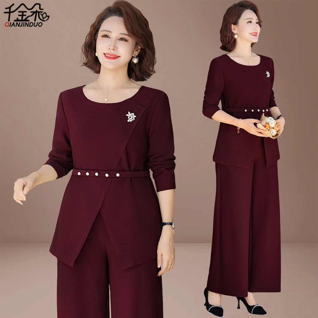 喜婆婆婚宴装2025新款妈妈结婚礼服平时可穿中老年套装女春秋洋气