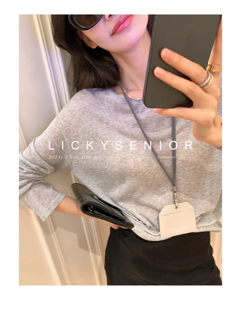 25新款莱赛尔夏季薄款宽松T长袖空调罩衫防晒打底上衣