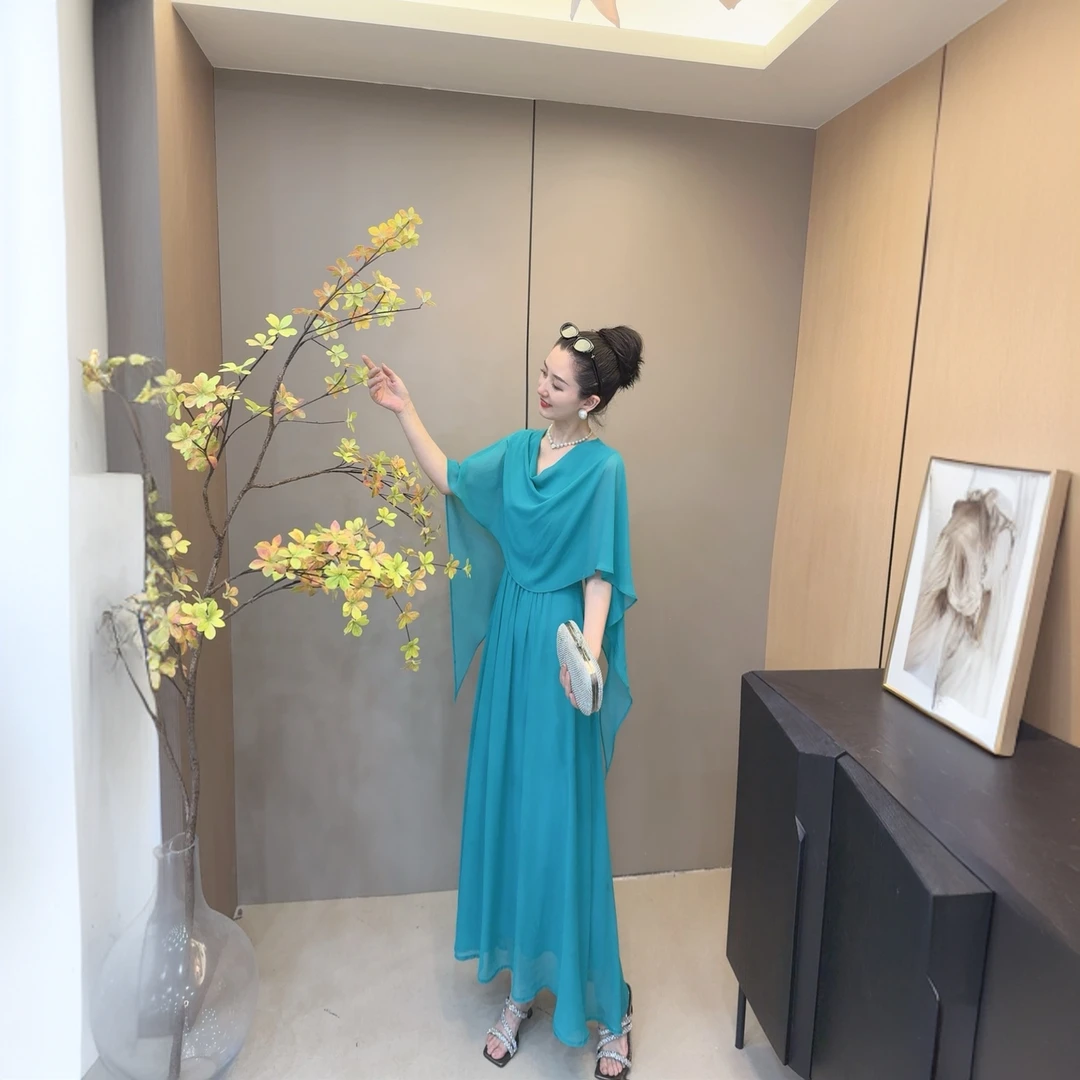 《丹尚爱》法式高级感裙夏季小众设计感飘逸女神范礼服轻奢连衣裙