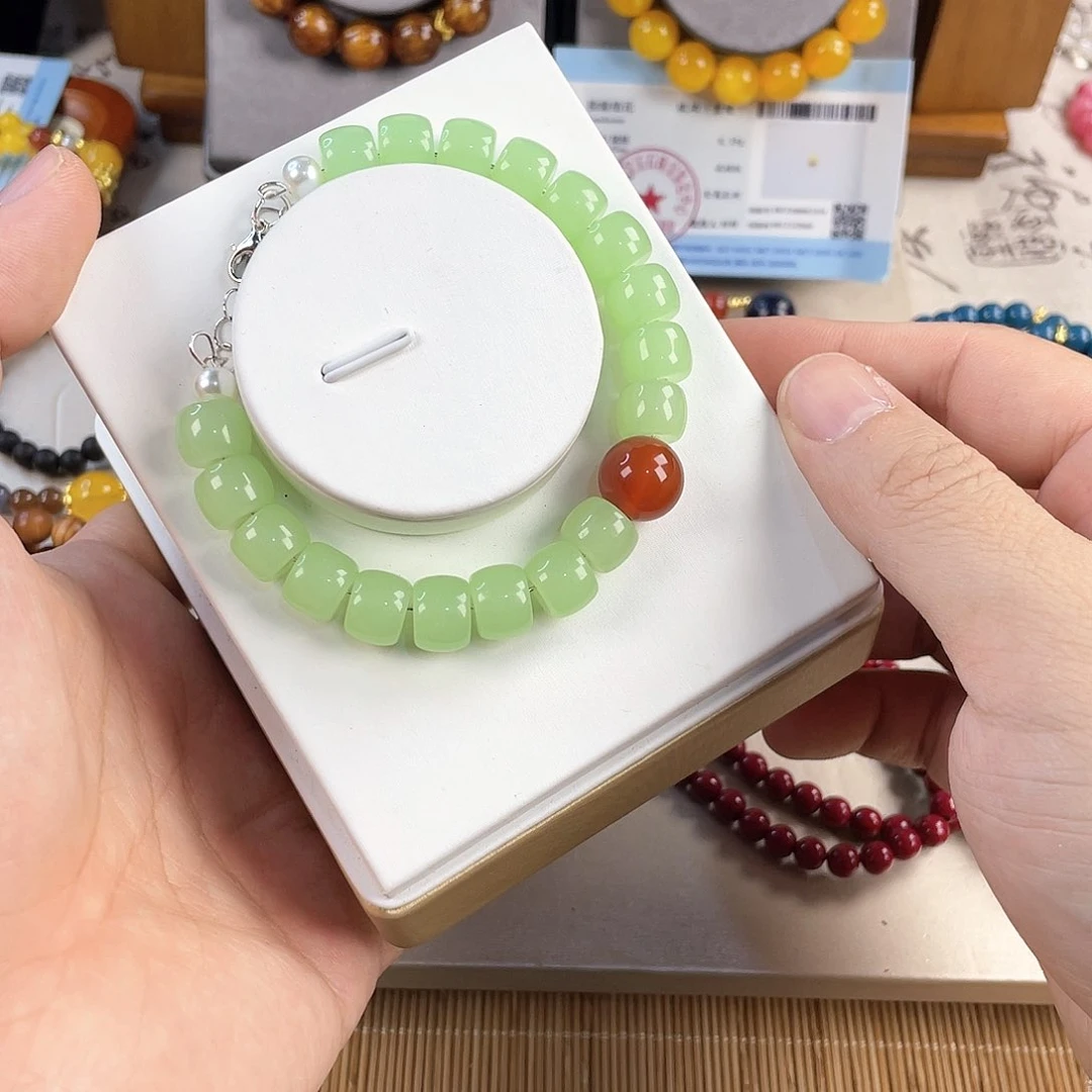 和田玉手饰银S925镀金镶嵌