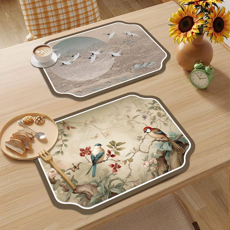 两件套餐桌垫家用垫子防烫隔热吸水防油