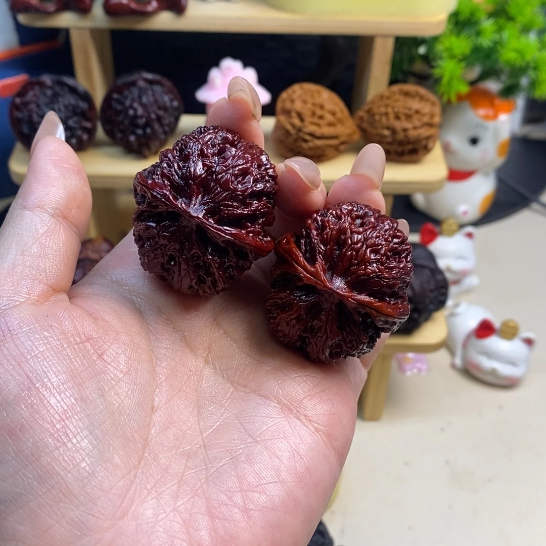 吊坠文玩核桃地闷红苹果37尺