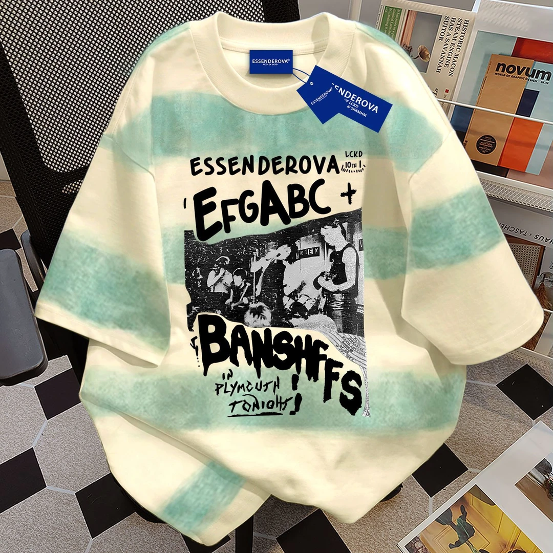 100%纯棉简约甜美感短袖t恤男女2025夏季宽松爆款圆领遮肉上衣ins