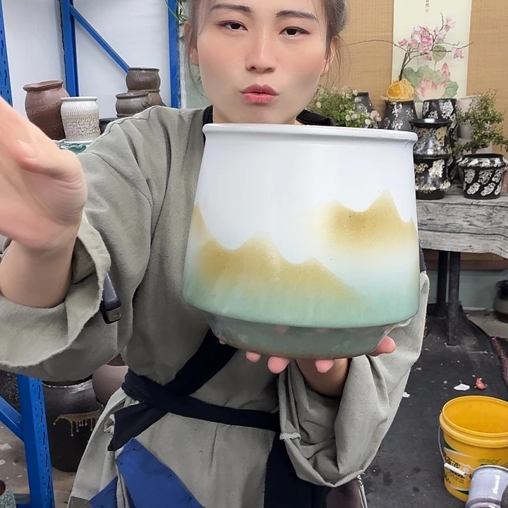 19-21 -粗陶花盆有孔