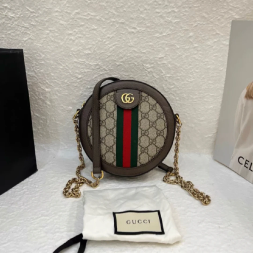 99新 GUCCI/古驰 古驰 老花小圆饼