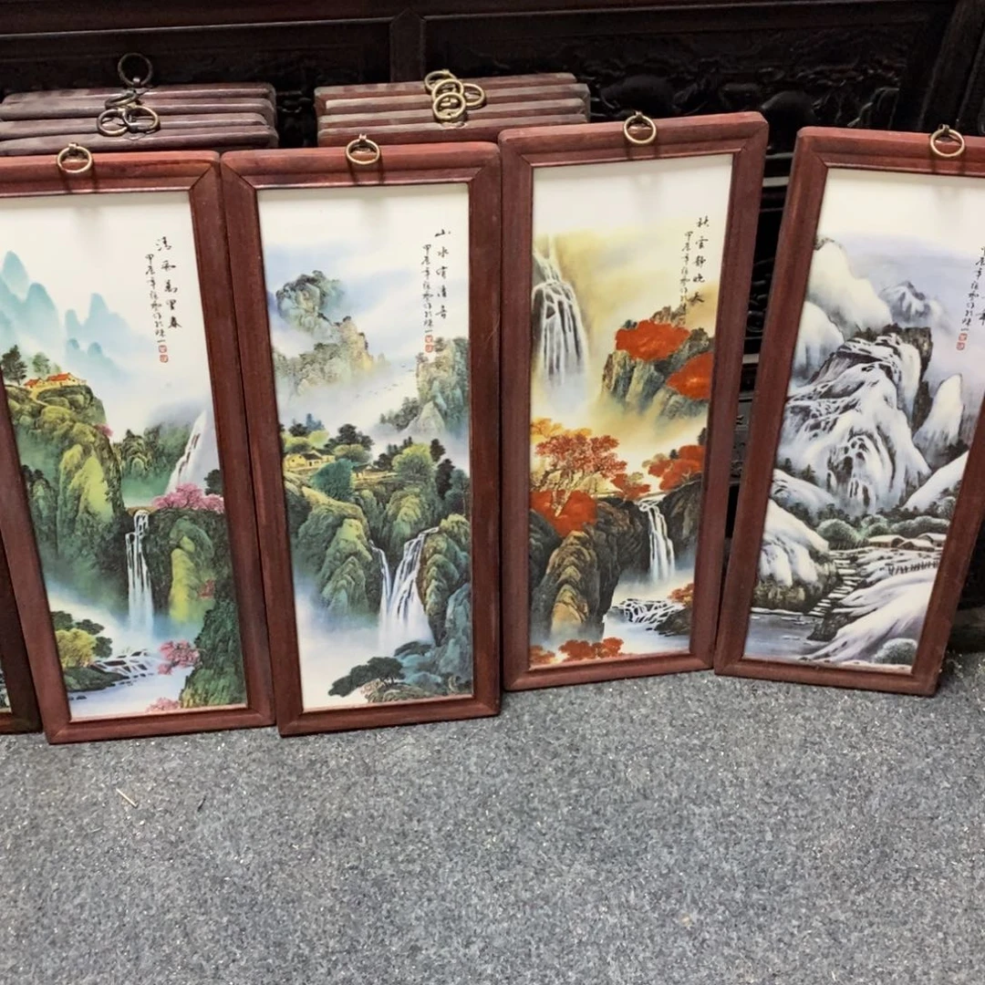 瓷片55*21*4 景德镇瓷板画柴窑烧制