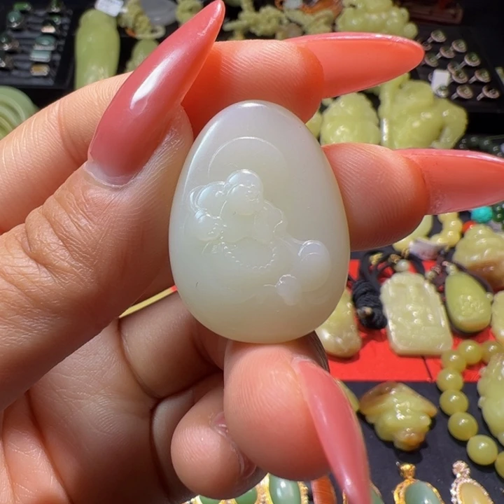 和田玉（白玉）颈饰未镶嵌米达吊坠