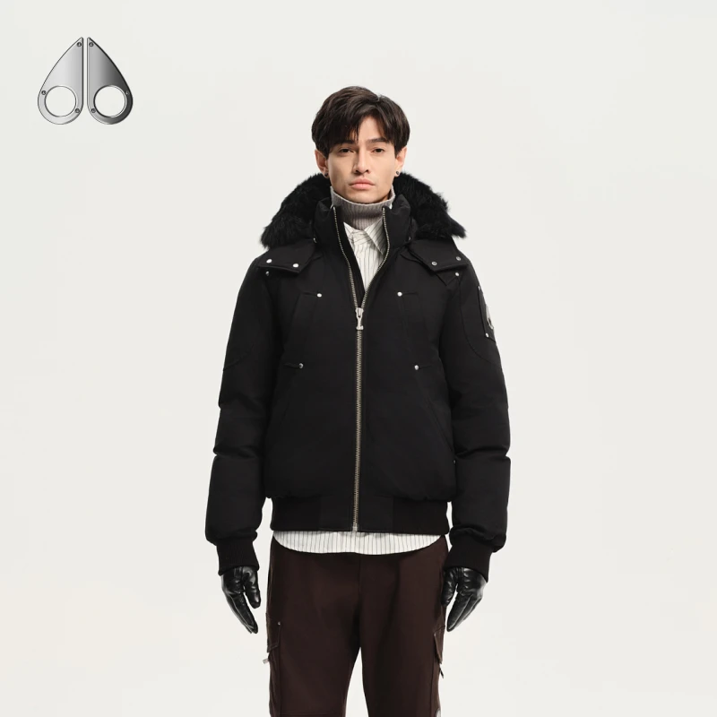 【秋冬新品】MOOSE KNUCKLES 男士鹅绒连帽小剪刀羽绒服M35MB000SA