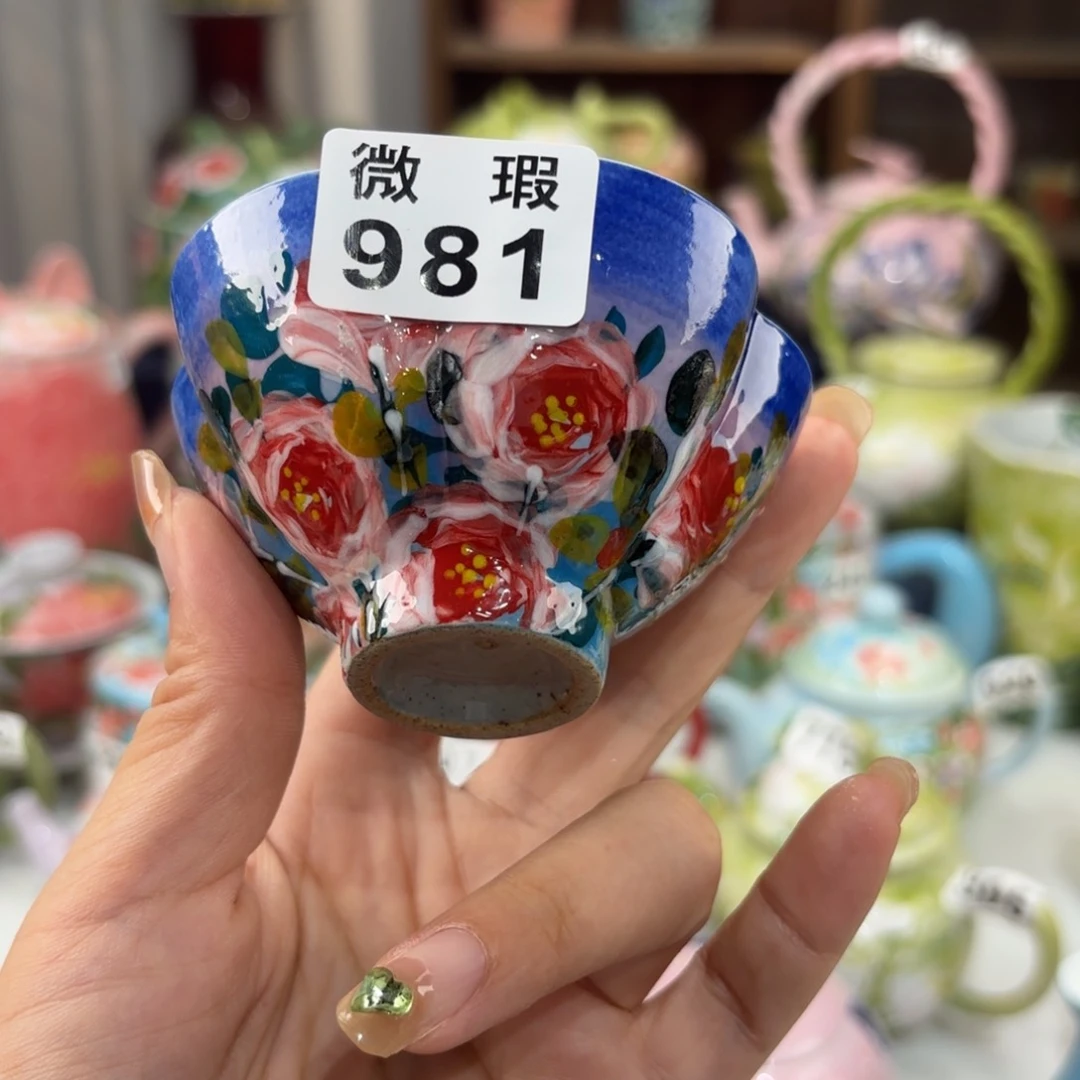 景德镇手绘高温釉下彩陶瓷茶具