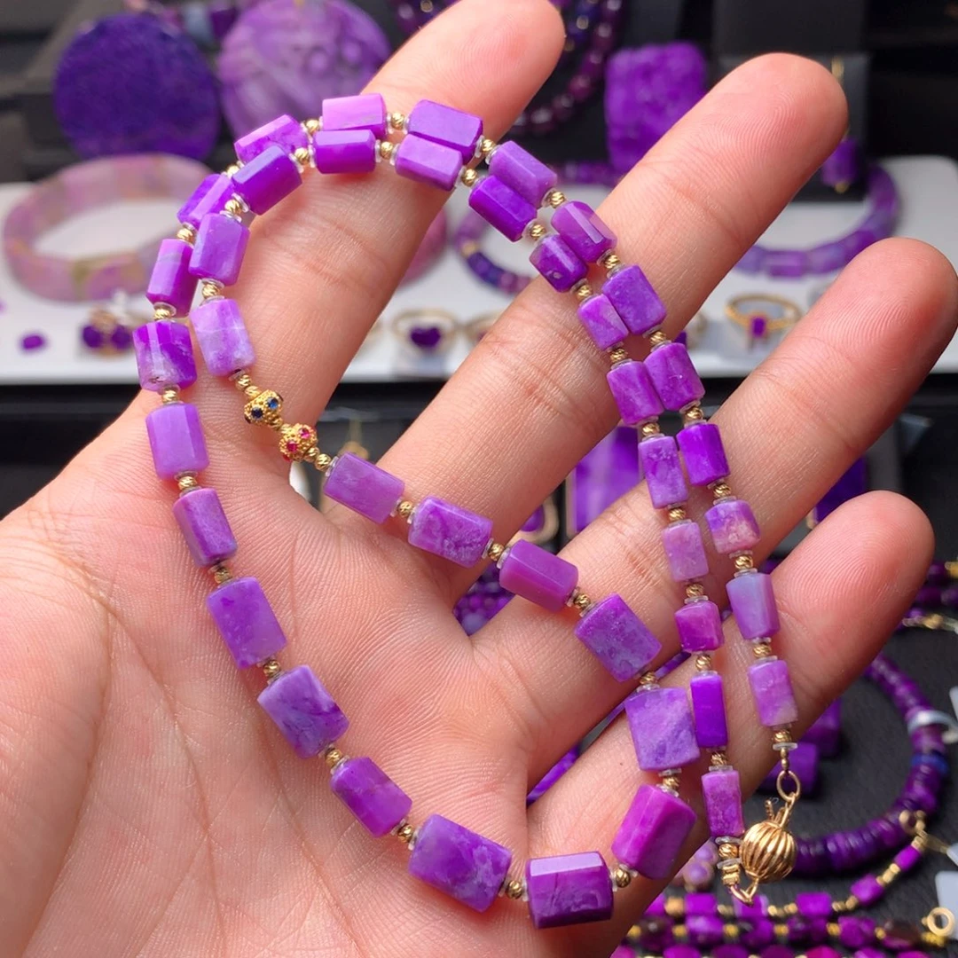 苏纪石（舒俱来）项链18K金镶嵌