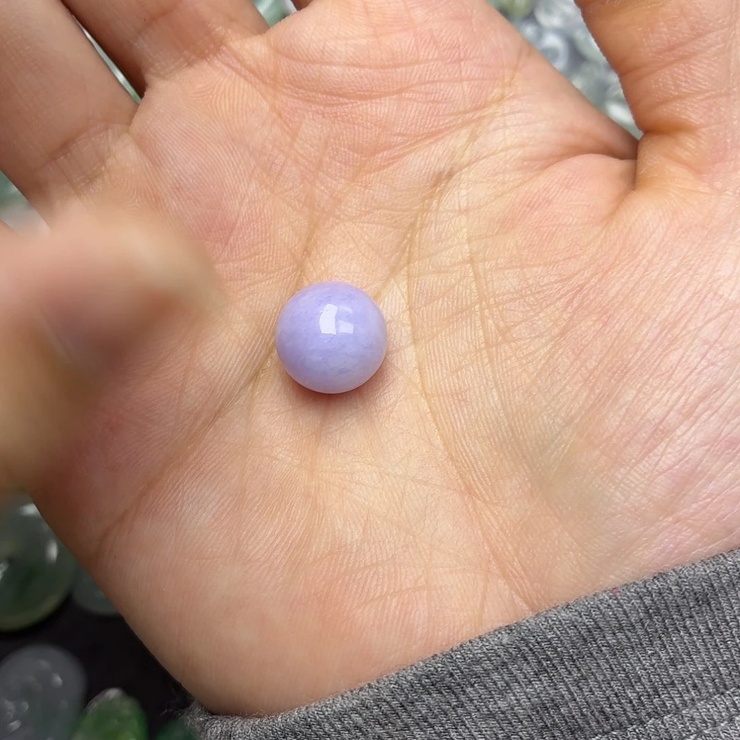 翡翠未镶嵌颈饰紫珠子