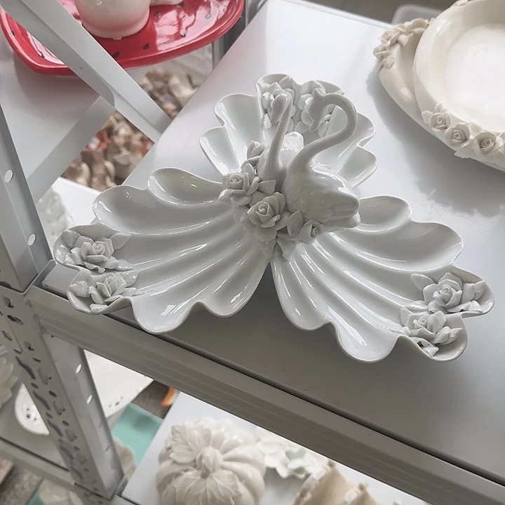 老货高白色天鹅三联盘