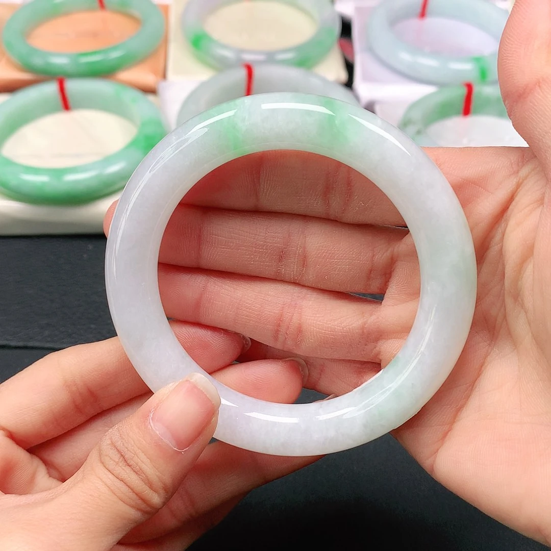 翡翠手镯（圆镯）未镶嵌天然翡翠手镯55