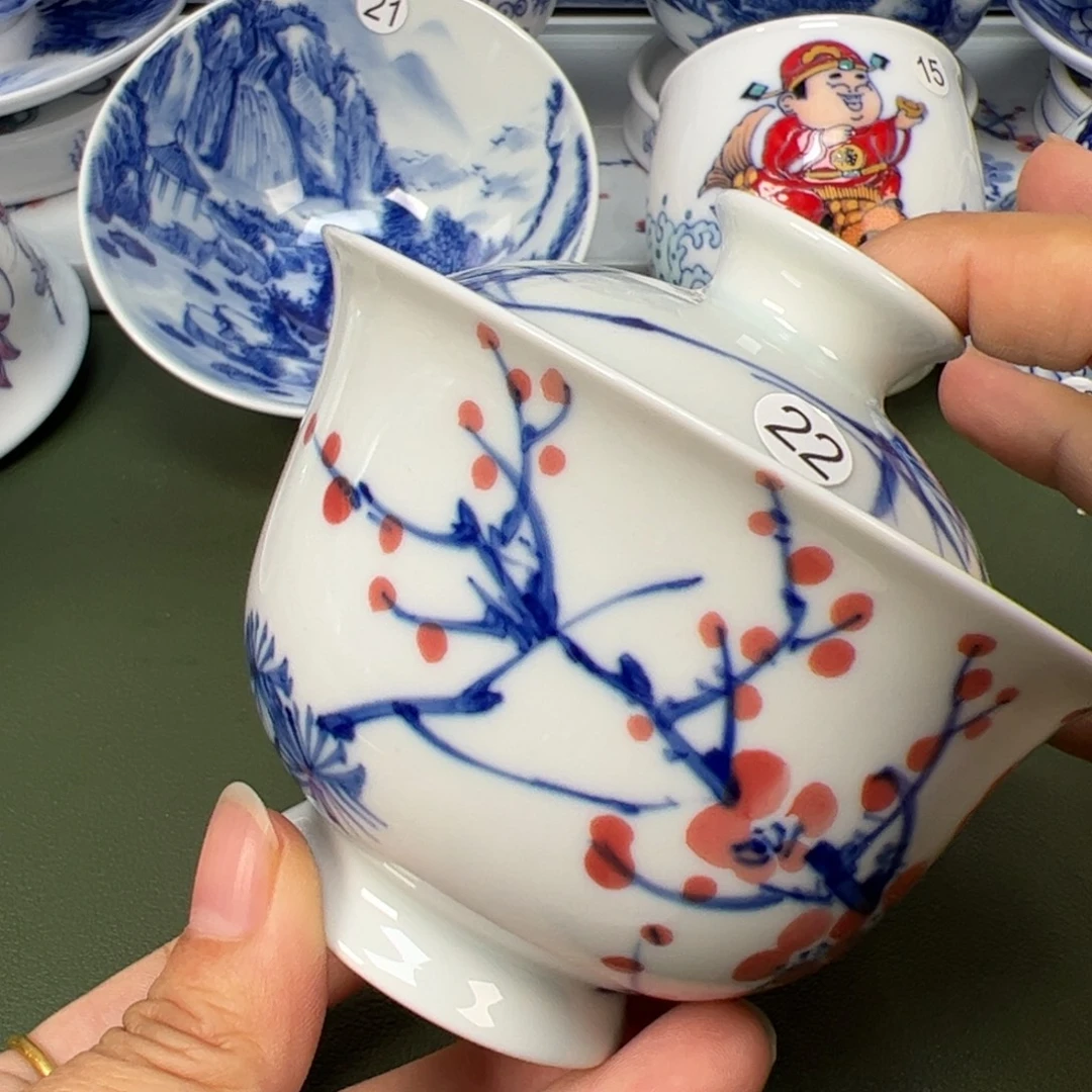 陶瓷景德镇纯手工纯手绘茶具木木22