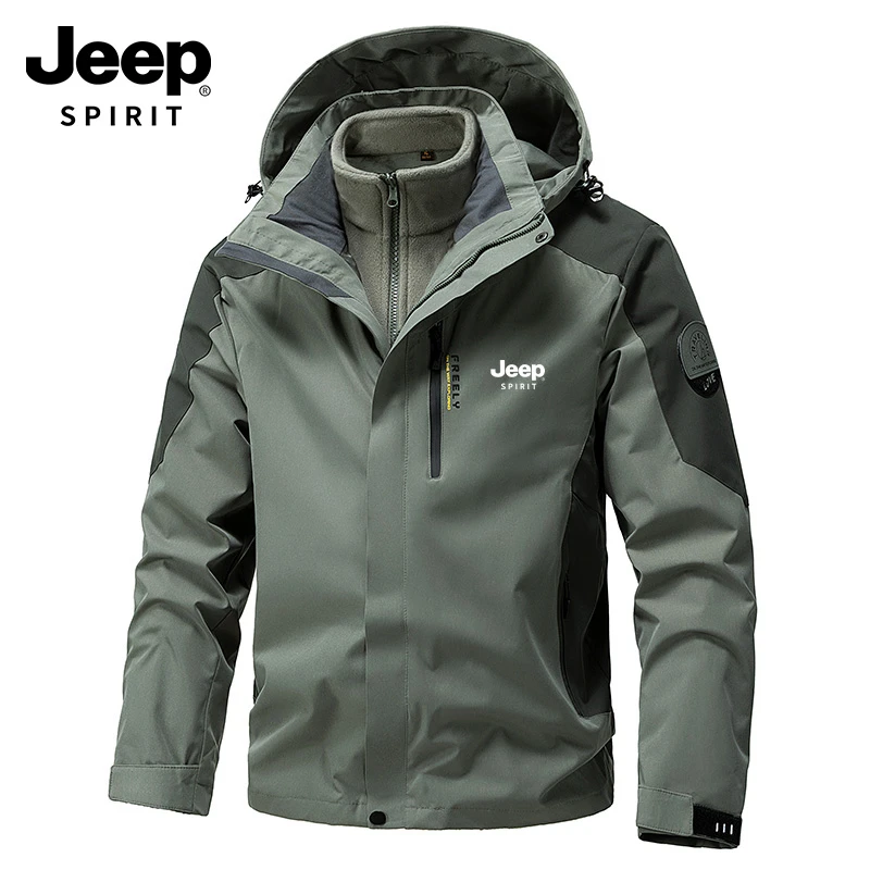 JEEP吉普男士冲锋衣外套2025秋冬新爆款情侣保暖百搭夹克旅游登山