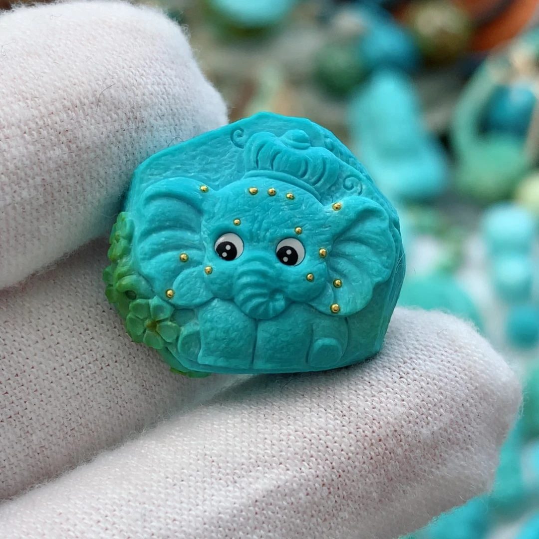 绿松石珠宝奇石未镶嵌