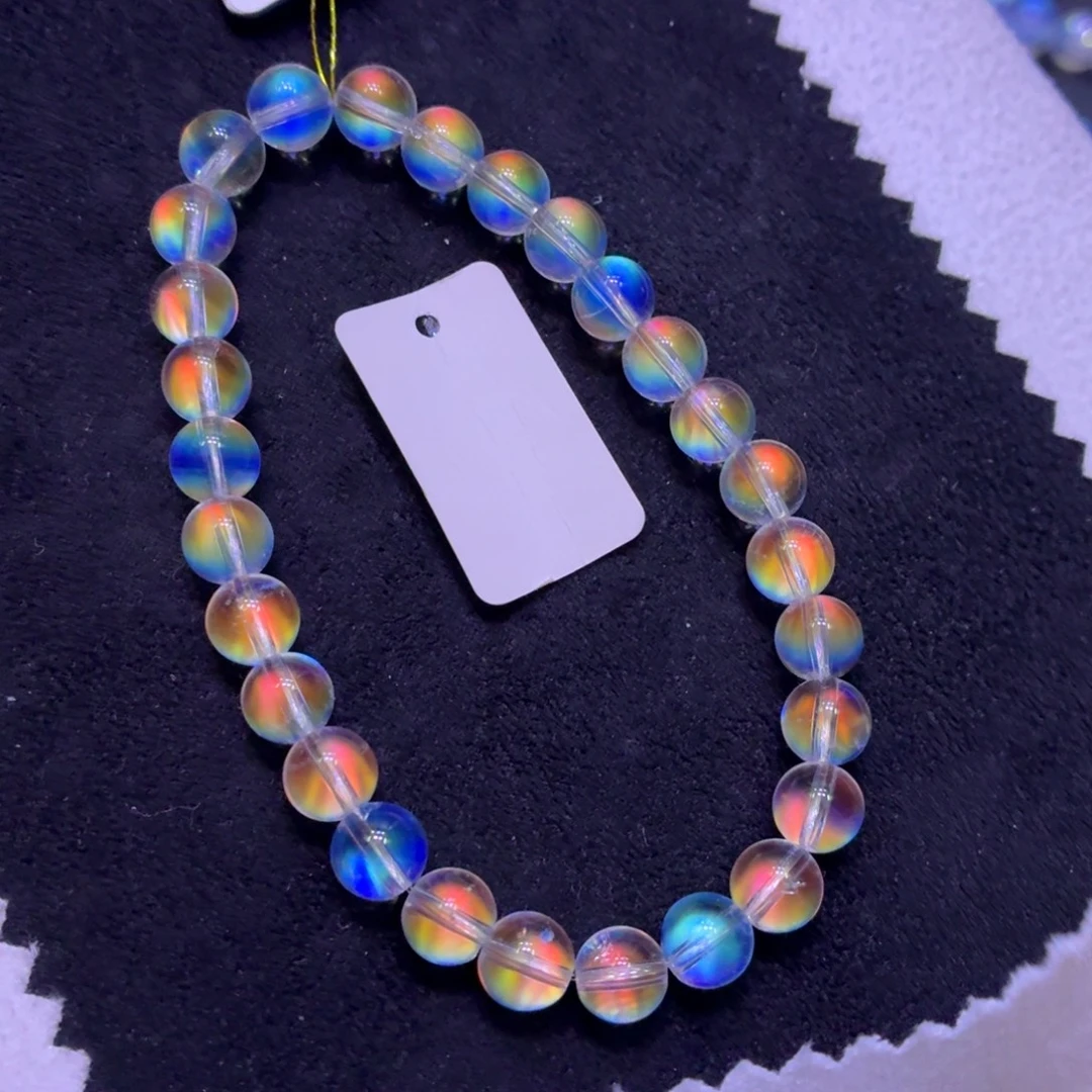 手链月光石未镶嵌收藏级马岛彩月戒面珠