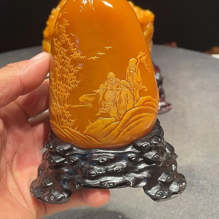 孙***巨寿山石山水画作品欣赏