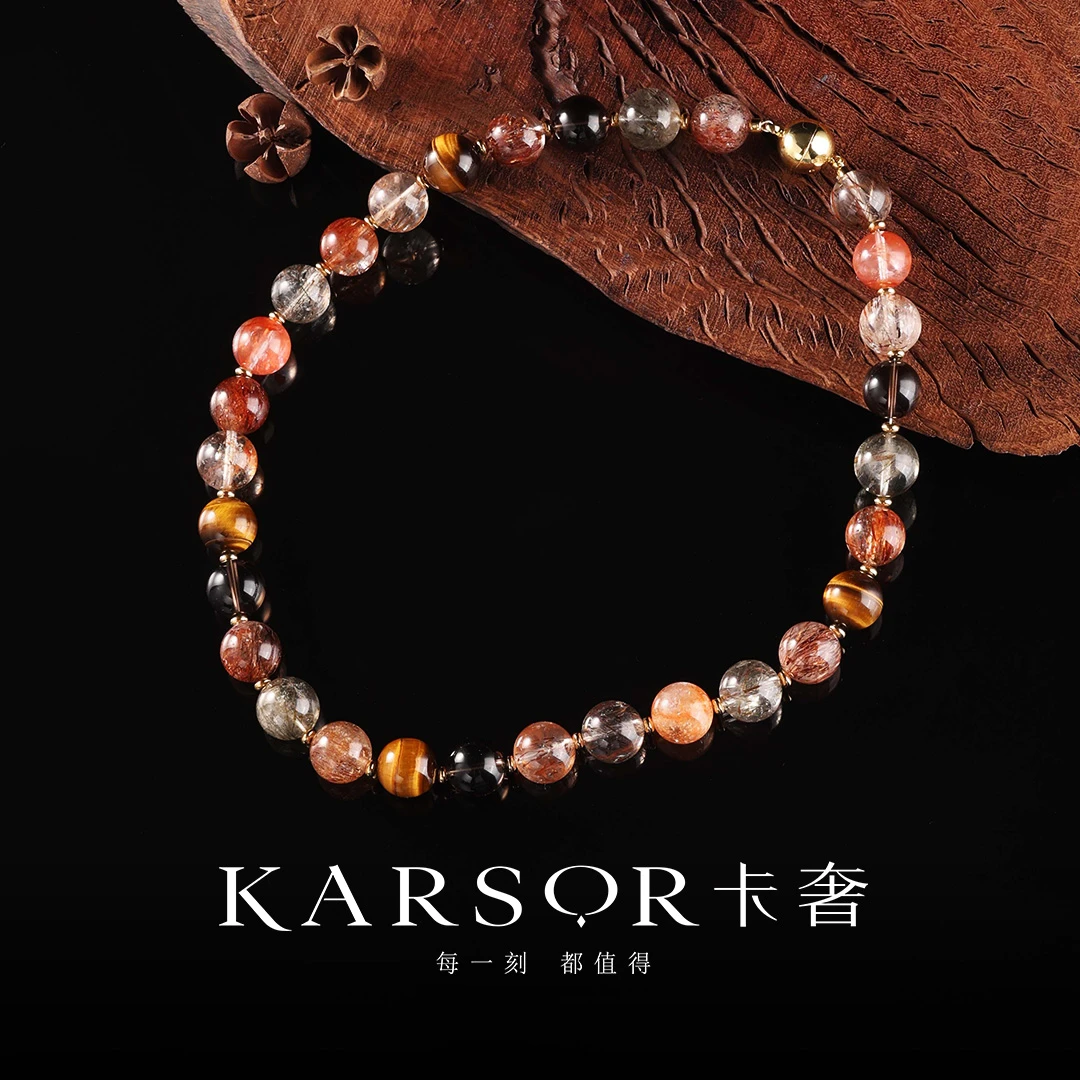 KARSOR/卡奢 黑金超多宝 水晶项链 X3751