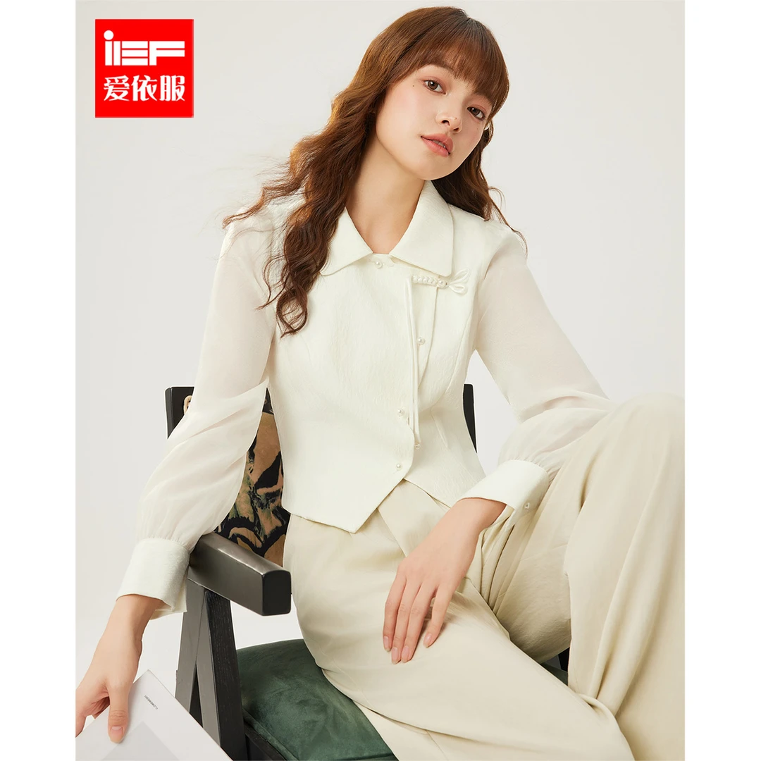 IEF/爱依服2025春季新款新中式设计简约高级感气质通勤百搭上衣