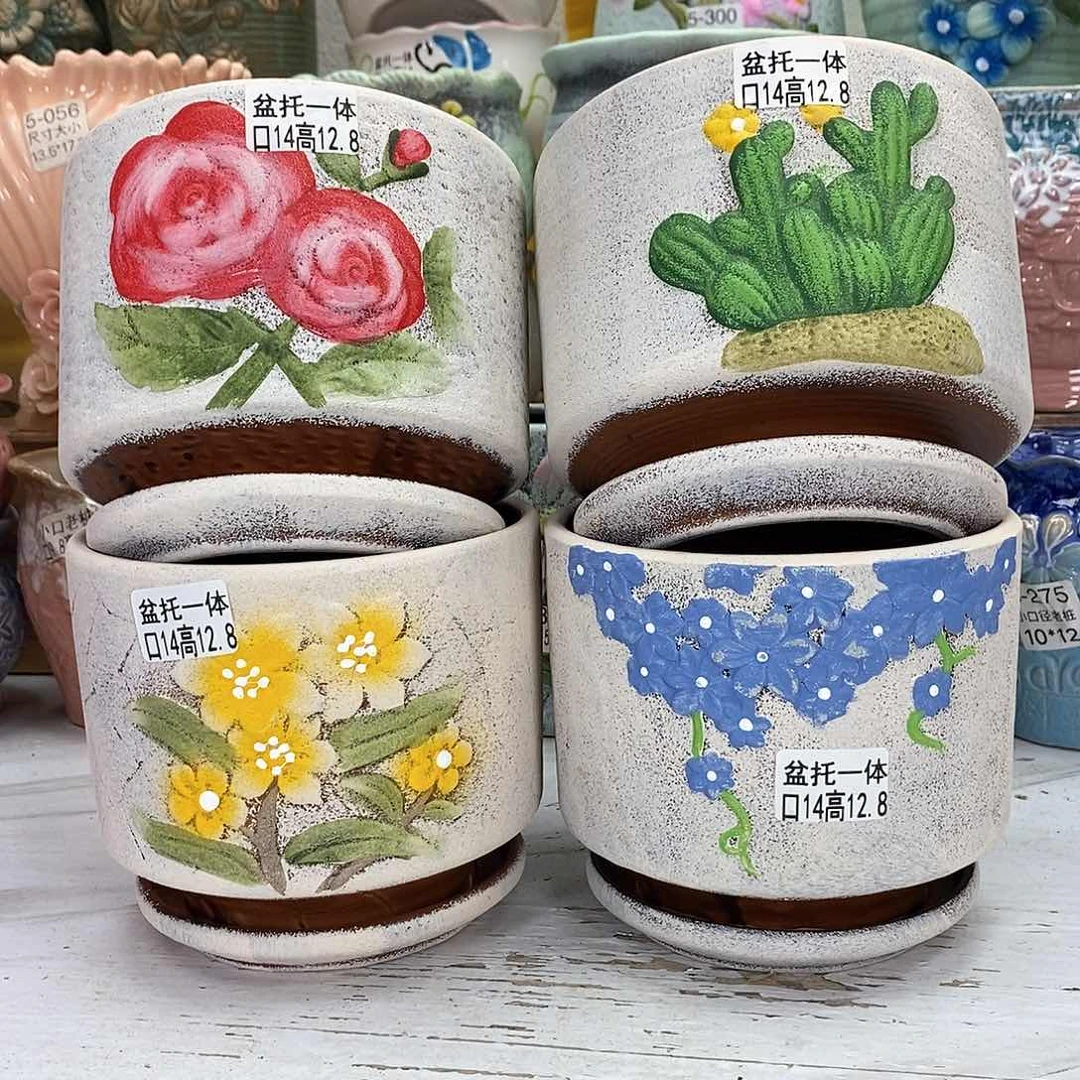 陶瓷@陶瓷花盆@@百花齐放