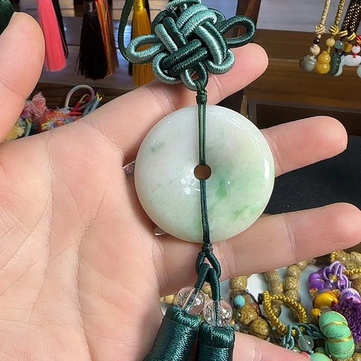 翡翠未镶嵌挂件翡翠平安扣车挂