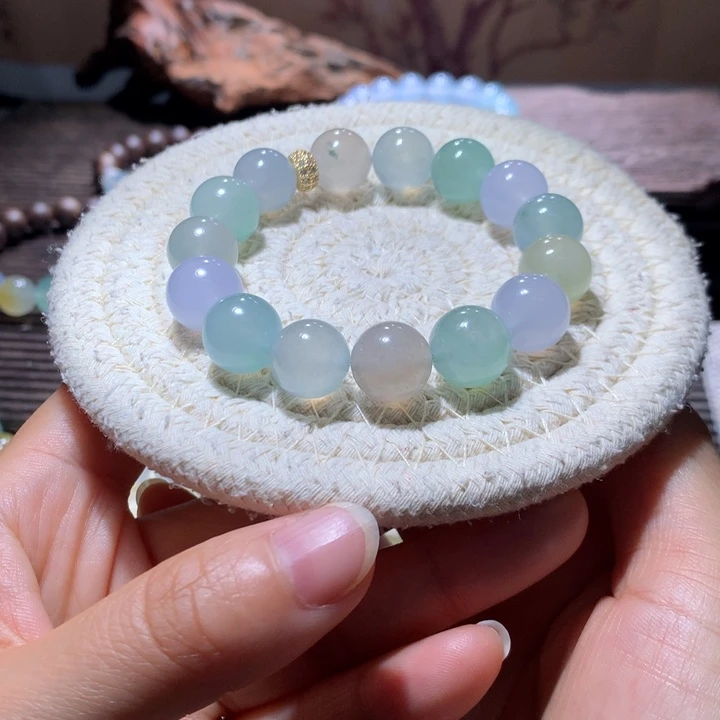 翡翠散珠天然缅甸翡翠A货卡12左右