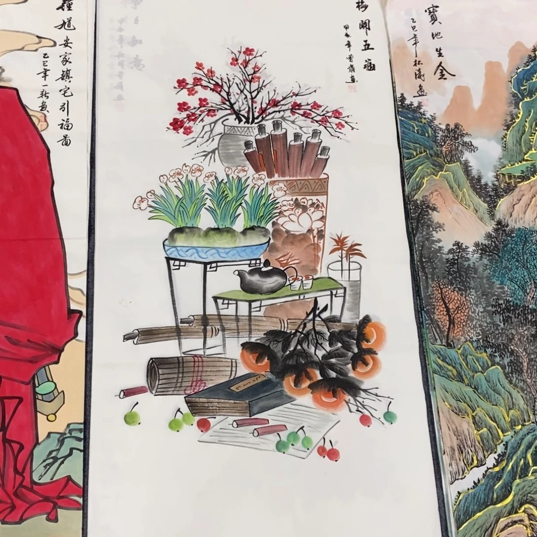 国画尺寸140✖️70四尺纯手绘画