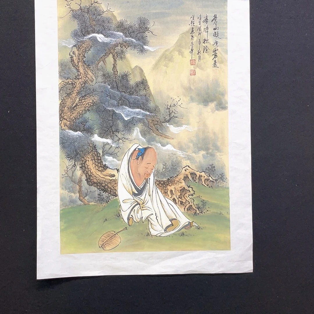 国画手绘国画，仿古山水