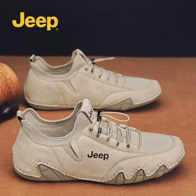 JEEP/吉普男鞋秋季新款网面透气男士户外休闲鞋软底舒适防滑耐磨