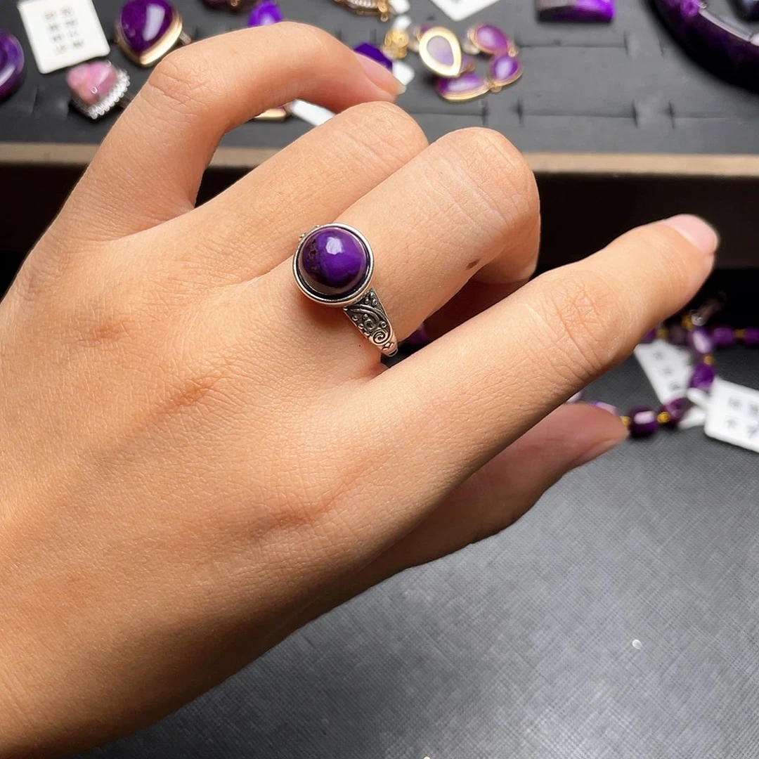 苏纪石（舒俱来）银S925镶嵌戒指