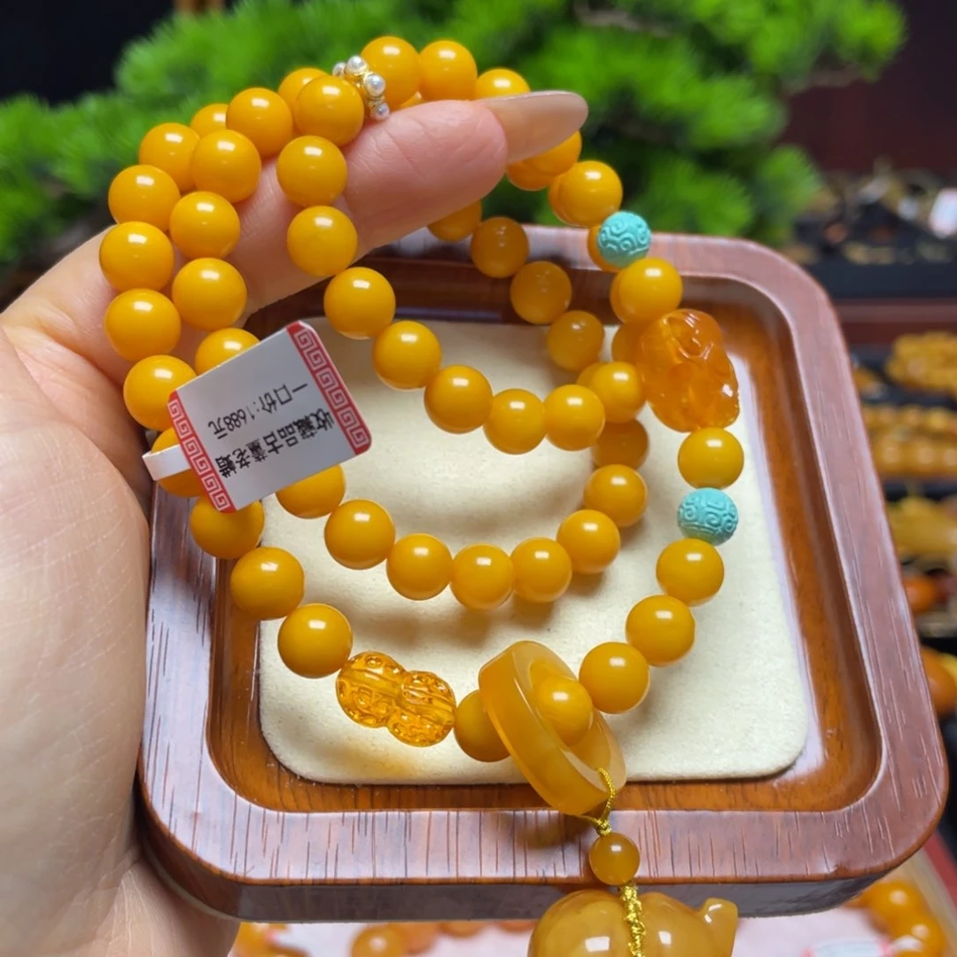 蜜蜡手链未镶嵌手串