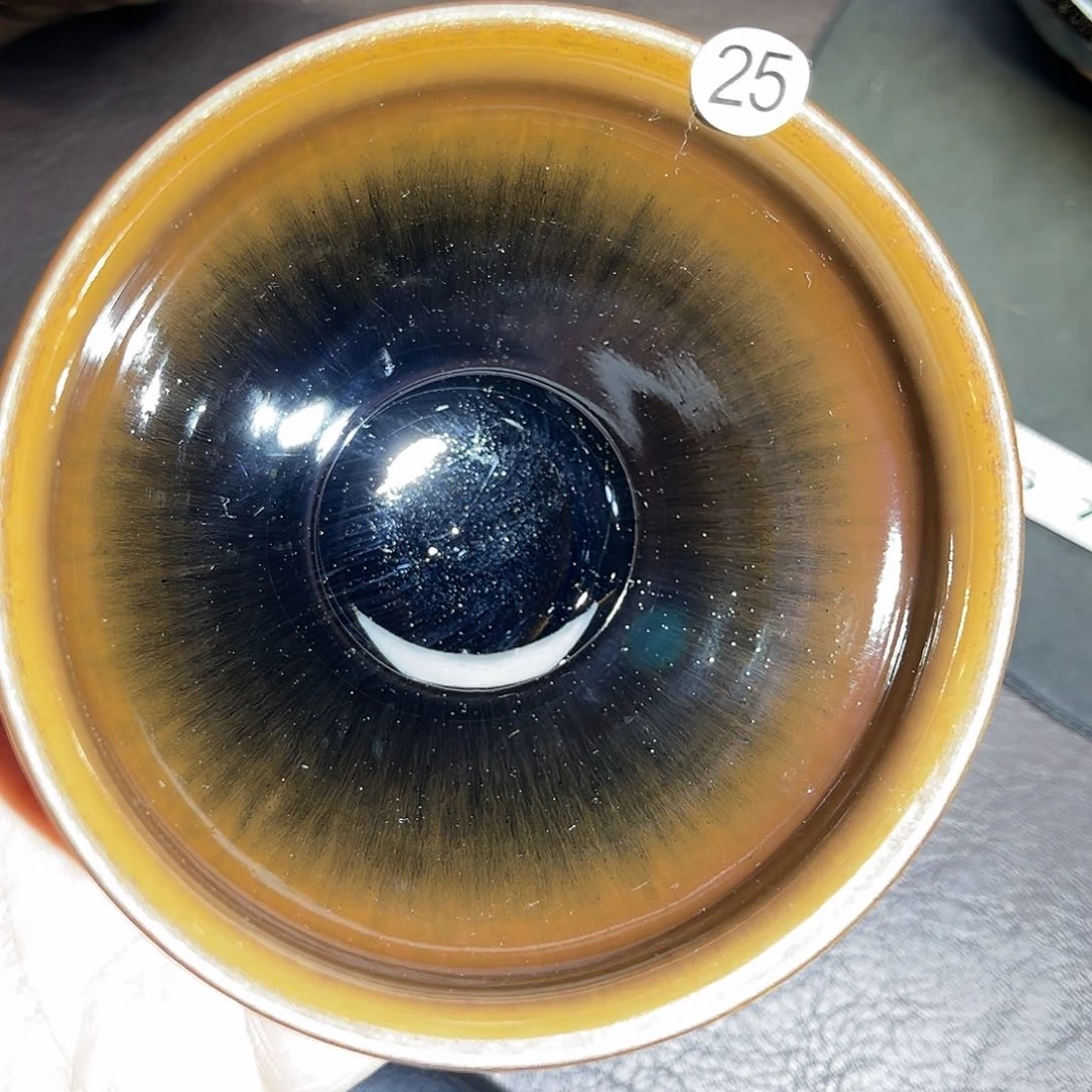 茶盏龙窑柴烧烟灰豪束口器型9口径