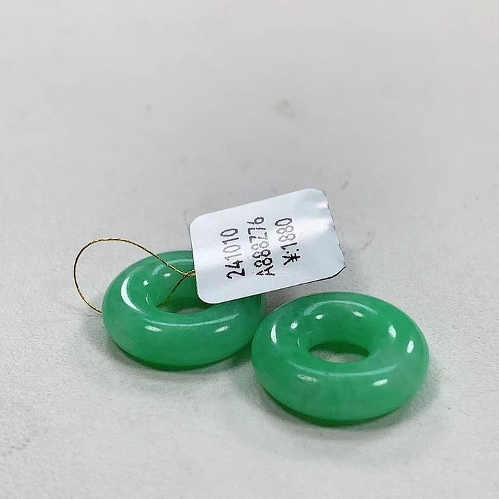 翡翠未镶嵌耳饰天然翡翠