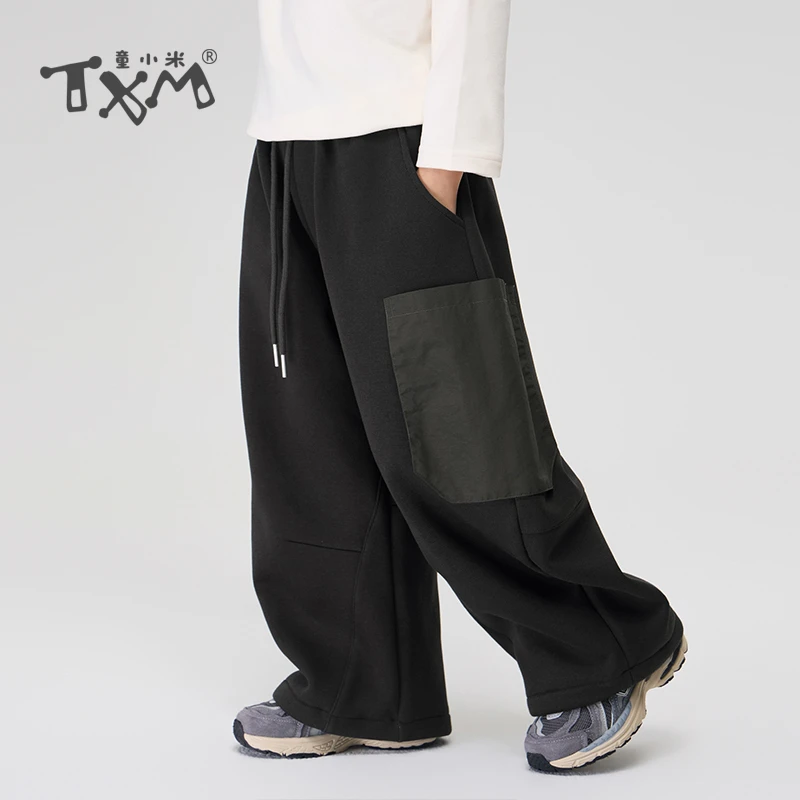 男童休闲裤加绒加厚2025冬装新款中大童保暖运动裤儿童卫裤长裤