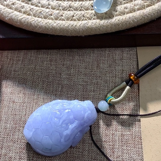 翡翠未镶嵌颈饰翡翠龙龟挂件手把件