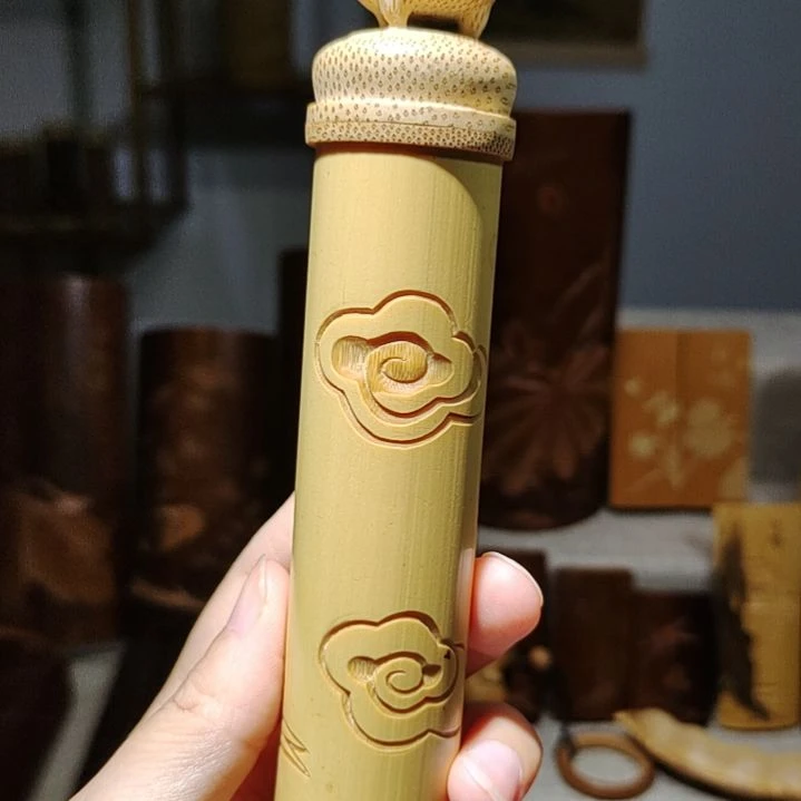 竹竹雕小香筒手把件
