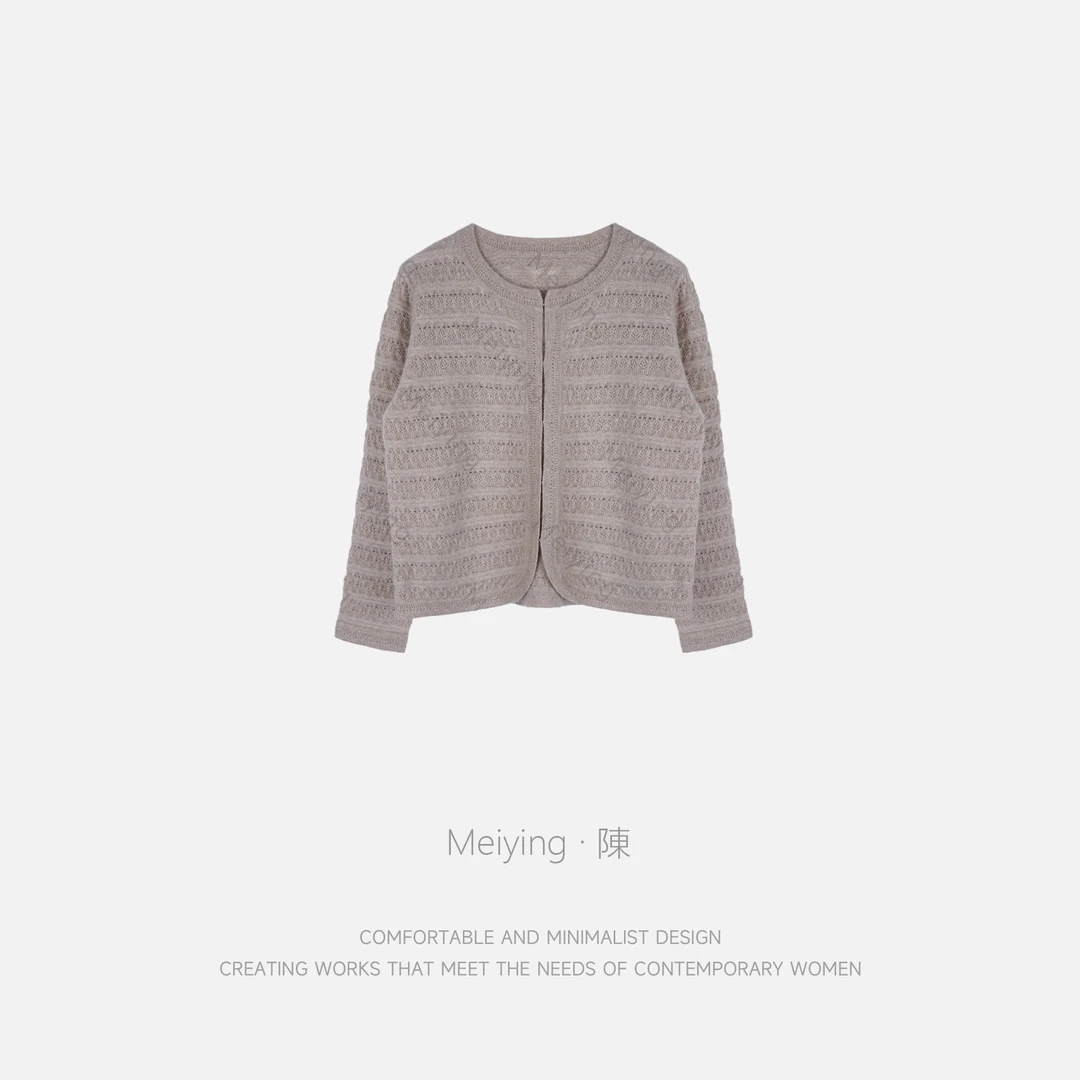 Meiying-老钱风镂空时尚牦牛绒外套YA5QQ086